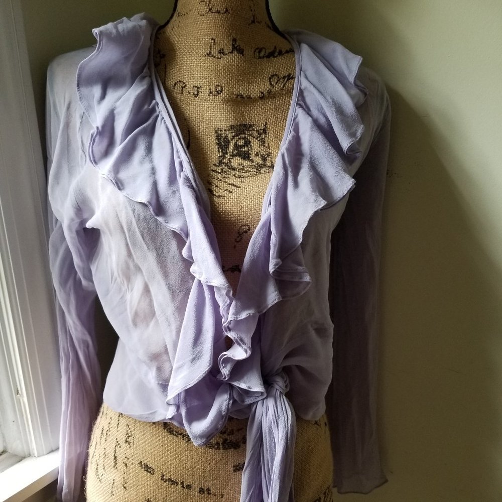 Jill Stuart Wrap Top in Purple
